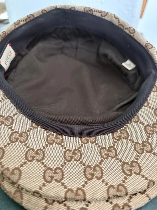 Gucci Beige and Brown GG Canvas Driving Cap - Picture 6 of 6